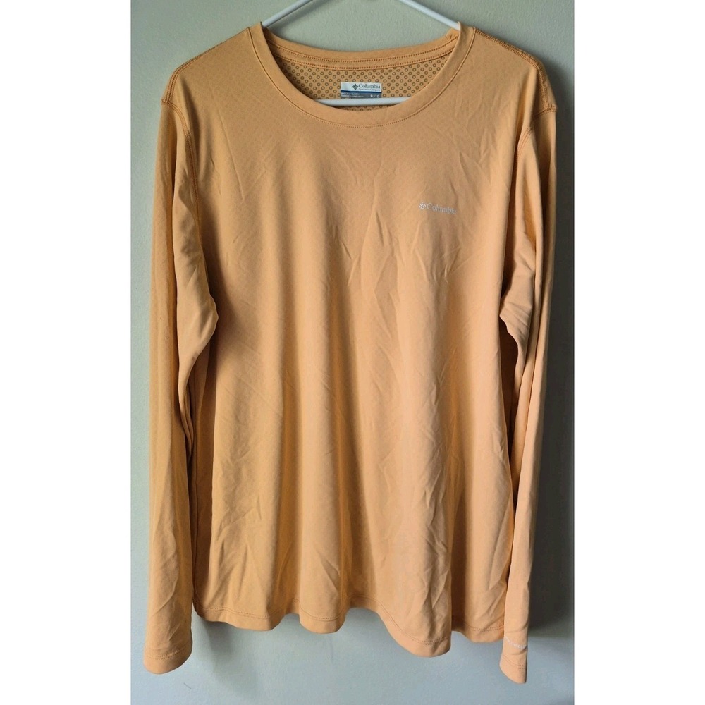 Columbia PFG Omni-Freeze Long Sleeve Shirt Peach/Orange Women's XL Outdoor